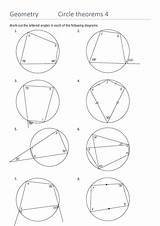 Cyclic Quadrilateral Theorem sketch template