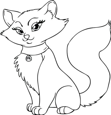simple cat coloring pages  getdrawings