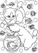 Coloring Pages Cat Cats Color Animal Kids Printable Sheets Dog Cute Chat Malvorlagen Sheet Lisa Frank Summer Ausmalen Print Book sketch template