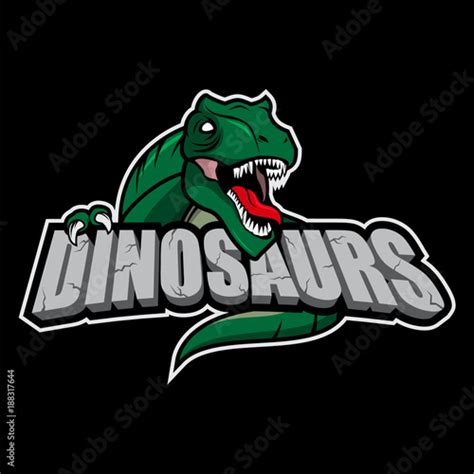 dinosaurs logo design stock image  royalty  vector files