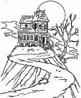 House Coloring Haunted Monster Isolated Drawing Pages Halloween Getdrawings Getcolorings Colouring Print Choose Board sketch template