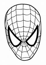 Spiderman Maschera Stampare Disegnare sketch template