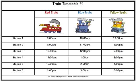 train timetable  seomra ranga