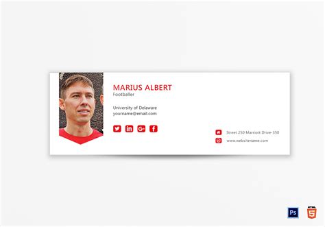 professional email signature design template  psd html