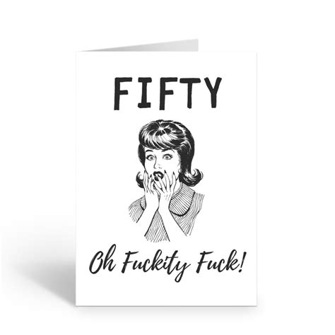 Funny 50th Birthday Card For Women Fiftieth Birthday Card For Her