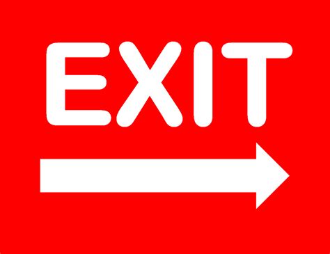 printable exit signs  arrow  printable
