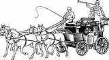 Horse Drawing Buggy Carriage Clipart Drawn Getdrawings Retro sketch template