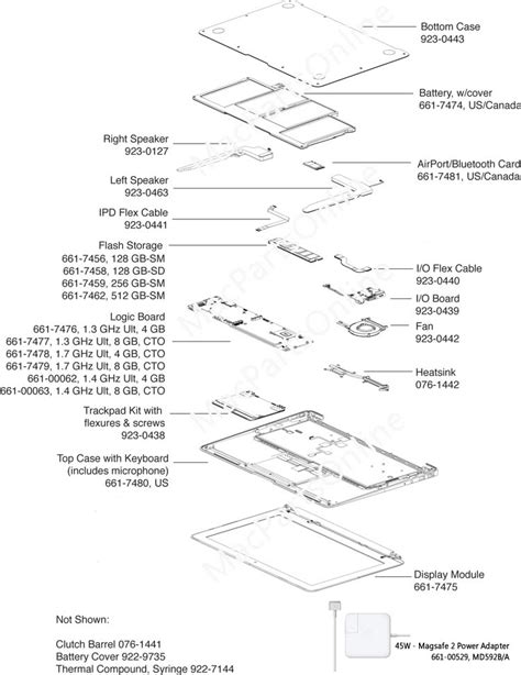macbook air parts diagram
