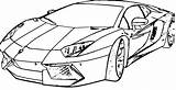 Lamborghini Outline Aventador Drawing Coloring Pages Getdrawings sketch template