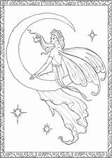 Coloring Fairy Pages Para Colorir Fadas Adult Desenhos Fairies Book Moon Creative Páginas Fada Amazon Books Imprimir Drawing Enchanted Haven sketch template