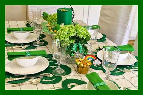 st patricks day tablescape  craft decorations