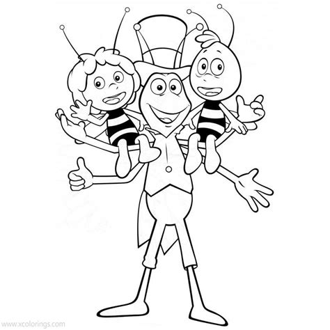 maya  bee characters coloring pages xcoloringscom