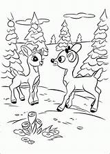 Rudolph Coloring Pages Reindeer Nosed Red Coloring4free Printable Related Posts sketch template