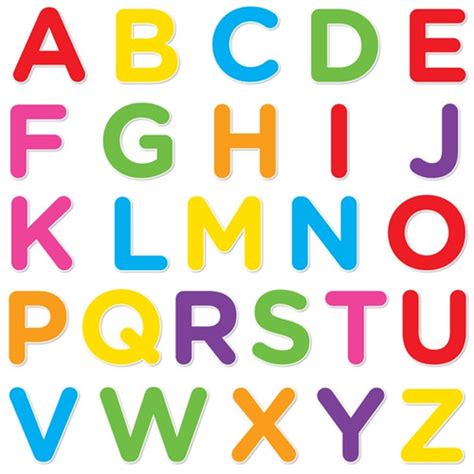 alphabet set ii uppercase mixed colors walls