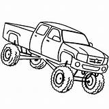 Coloring Truck Pages Wheeler Monster Drawing Lifted Four 18 Bus Trucks School Kids Jam Max Clipart Drawings Mud Jumping Cars sketch template