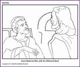 Heals Withered Biblewise Children sketch template