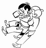 Judo Martial Bestcoloringpagesforkids Karate Compete sketch template