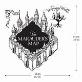 Map Marauders Harry Potter Vector Karte Clip Marauder Des Getdrawings Wandtattoo Wandaufkleber Choose Board sketch template