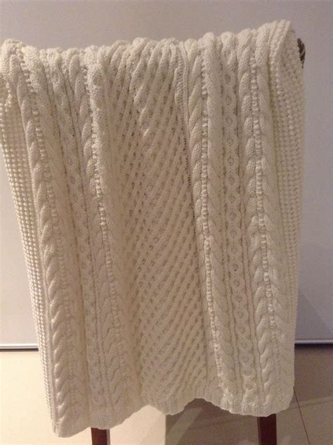 baby cabled blanket pattern  patons natural baby knitted