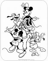 Mickey Friends Classic Coloring Pages Pyramid Disneyclips sketch template