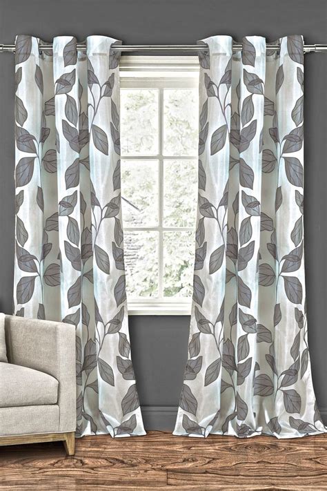 duck river textile karine leaf print faux silk faux silk curtain set
