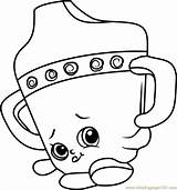 Shopkins Sippy Sips Coloringpages101 sketch template