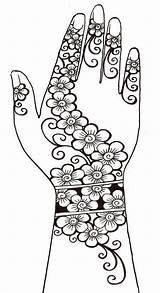 Coloring Henna Tattoo Pages Tattoos Adult Hand Mehndi Color Designs Printable Au sketch template