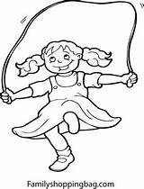 Rope Jump Jumping Girl Coloring Pages Drawing Birthday Vector Party Girls Diabetes Circle Border Diabetic Tangled Joke Idea Invitation Getdrawings sketch template