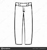 Flating Trouser Mens Cartoon Pants Icon Coloring Template sketch template