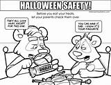 Halloween Safety Coloring Pages Colouring Medium Resolution sketch template