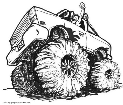 printable monster truck coloring pages print  coloring