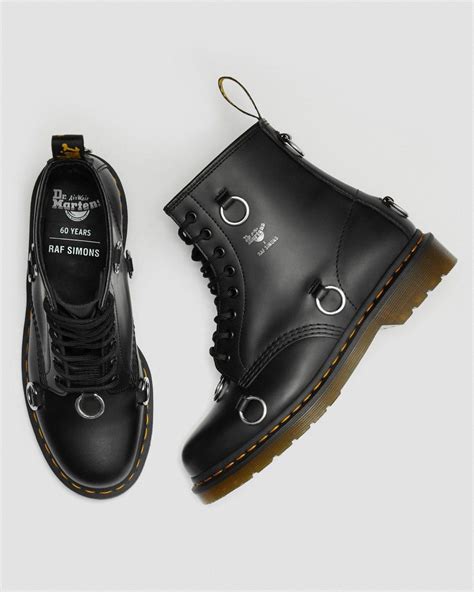 dr martens  dr martens boots raf simons leather lace  boots leather upper punk