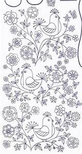 Coloring Embroidery Patterns Pages Color Quilting Pájaros Pattern перейти Line Sheets sketch template