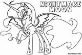 Nightmare Moon Coloring Pages Half Inspirational Contents Getdrawings Drawing Divyajanani sketch template