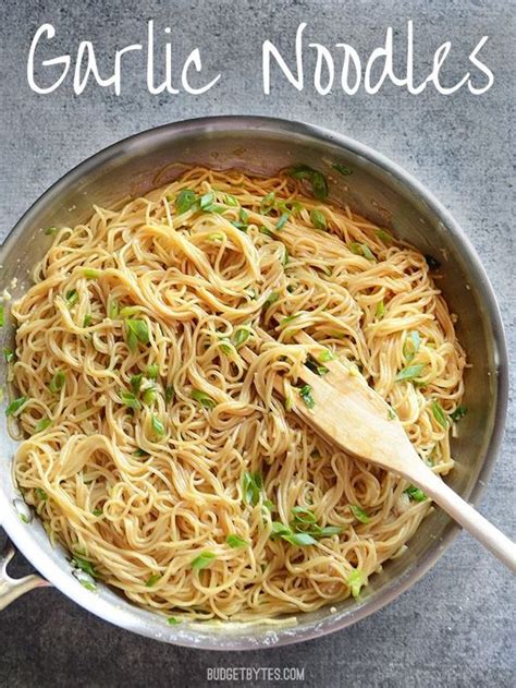 Garlic Noodles Healthy Dinner Recipe