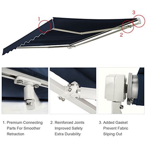 diensweek patio awning retractable fully assembled  manual commercial grade awnings