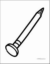Nail Clipart Clip Nails Iron Basic Words Cliparts Coloring Pages Cp Colouring Paint Library Hammer Story Time Presentations Websites Reports sketch template