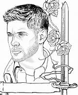 Supernatural Coloring Pages Dean Winchester Printable Book Color Getcolorings Castiel Coloriage Choose Board sketch template