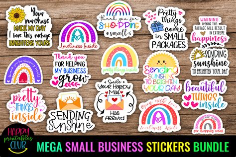paper party supplies labels happy mail stickers small business