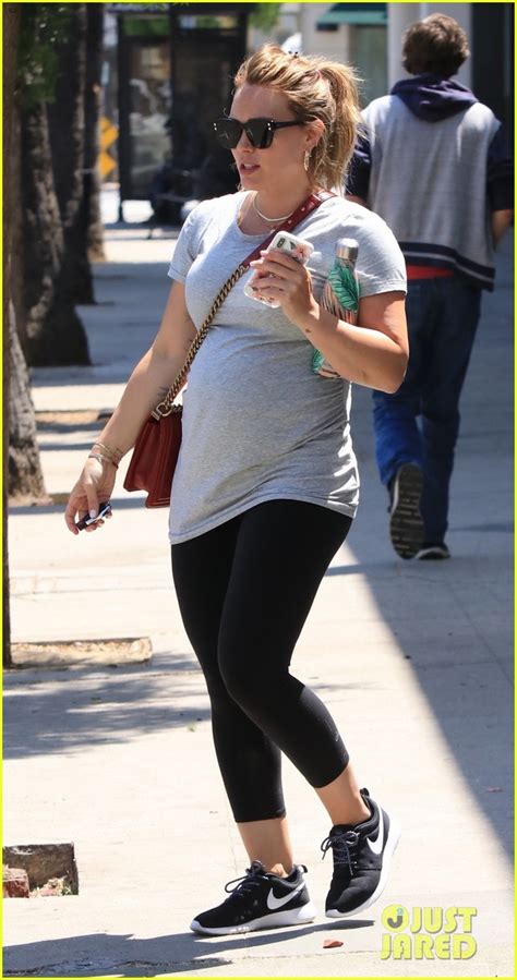 pregnant hilary duff heads out to go shopping in la