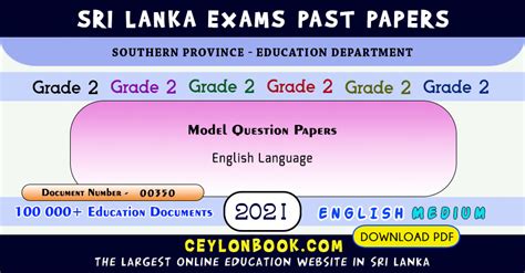 grade  english language model question papers