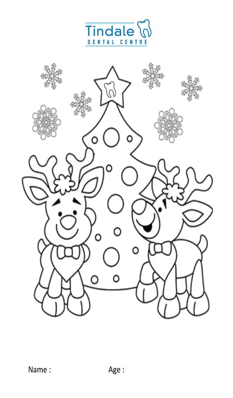 christmas dental coloring pages