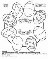 Easter Wreath Egg Coloring Crayola Cut Pages Color Print Printable Eggs School Au Popular sketch template