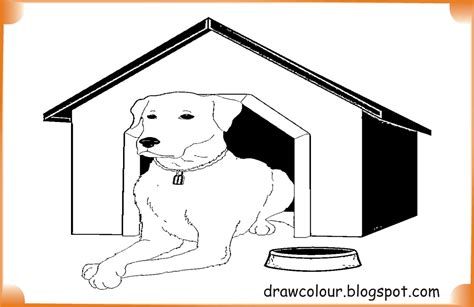 dog  house coloring pages art paper