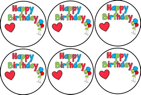 classroom freebies  happy birthday labels