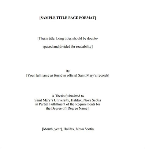 sample cover page templates   ms word