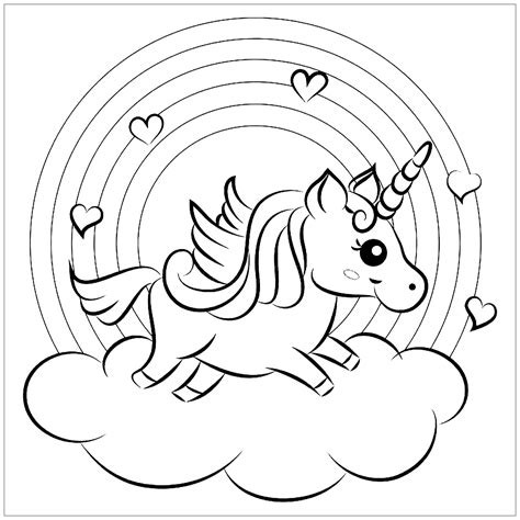 printable coloring pages  girls unicorns pics colorist