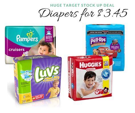 huge target diaper deal huggies pampers and luvs for 3
