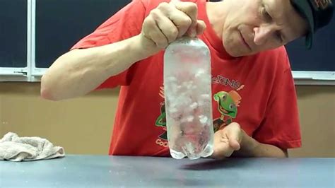 Supercooled Water Instant Freeze And Snowflakes In A Bottle Youtube