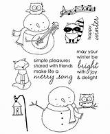Pals Woodland Stamp Clear Set Snowy sketch template